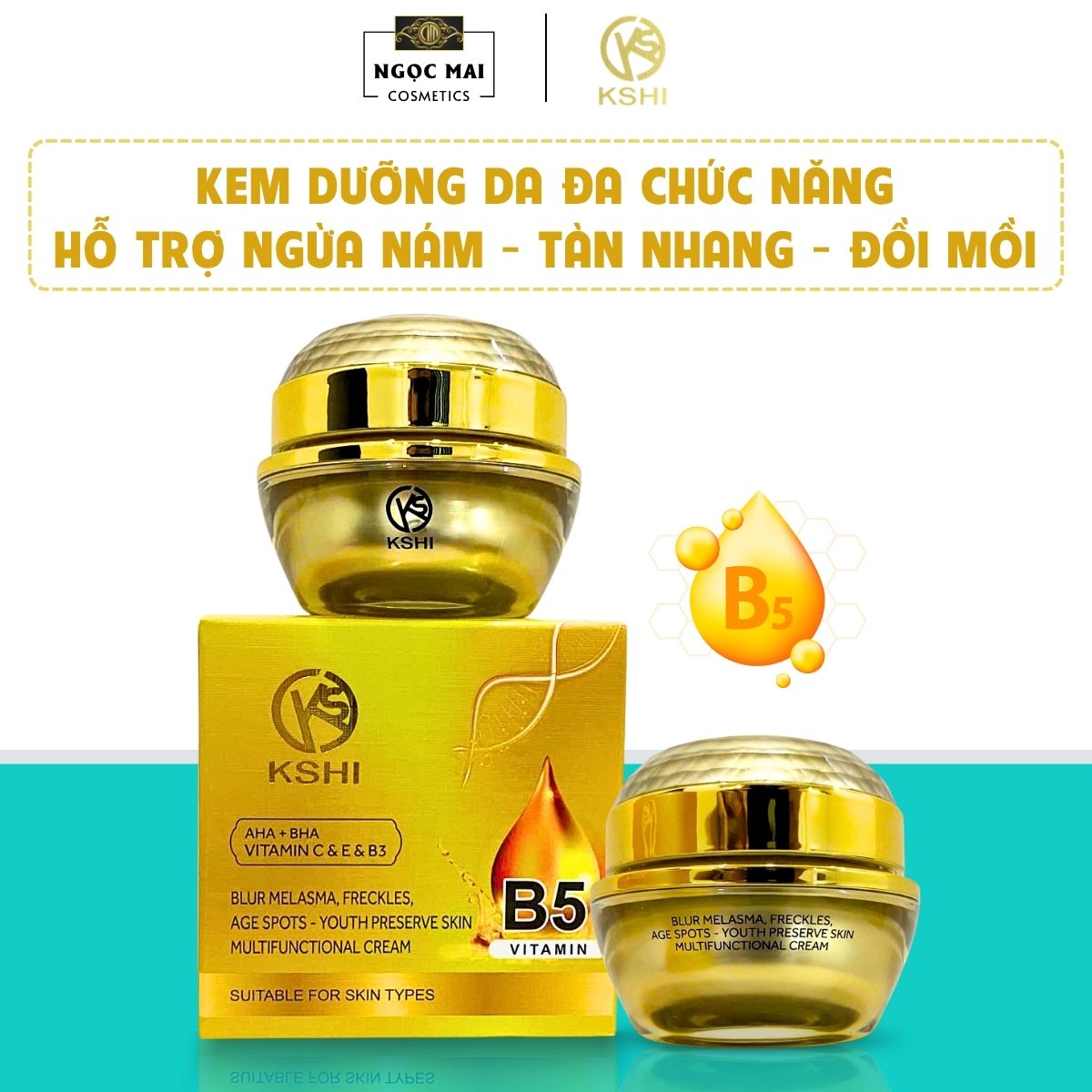 Kem Ngừa Nám, Tàn Nhang, Đồi Mồi, Trắng Da Đa Chức Năng KSHI (15g)